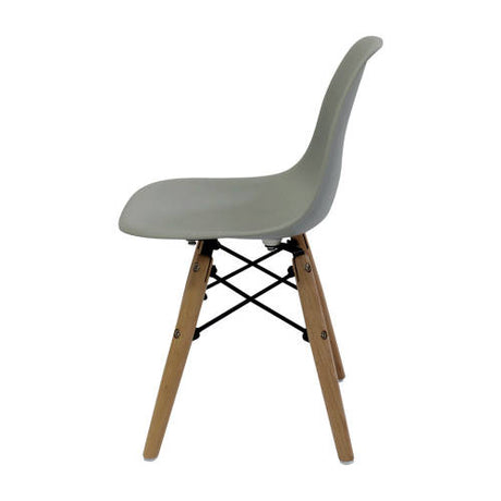 Child Eames Chair Grey & Beech Legs - Set of 4 - Educating Kids