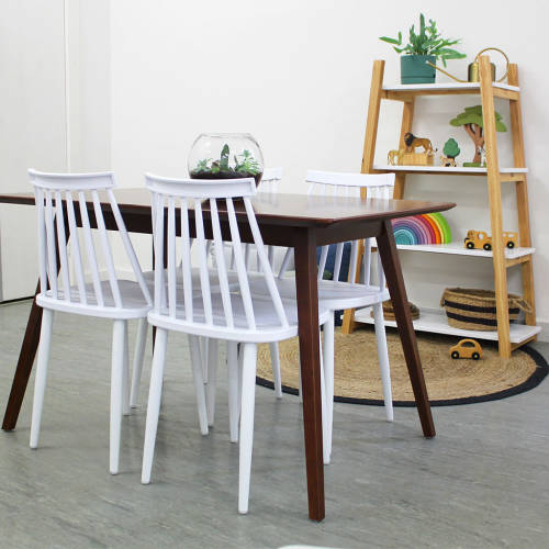 Adult Chair White & Metal Legs - Set of 4 - Educating Kids