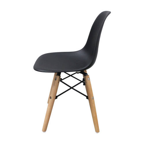 Child Eames Chair Black & Beech Legs - Set of 4 - Educating Kids