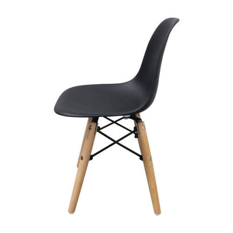 Child Eames Chair Black & Beech Legs - Set of 4 - Educating Kids