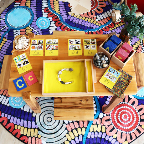 Australia Indigenous Alphabet Flash Cards - QLD Font