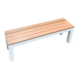 Outdoor Child Bench - Teak-look & White 100x26x32cm