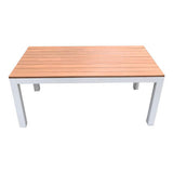 Outdoor Child Table - Teak-look & White 115x60x50cm - Educating Kids