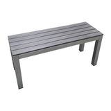 Outdoor Adult Bench Seat - Charcoal 100x30x50cm