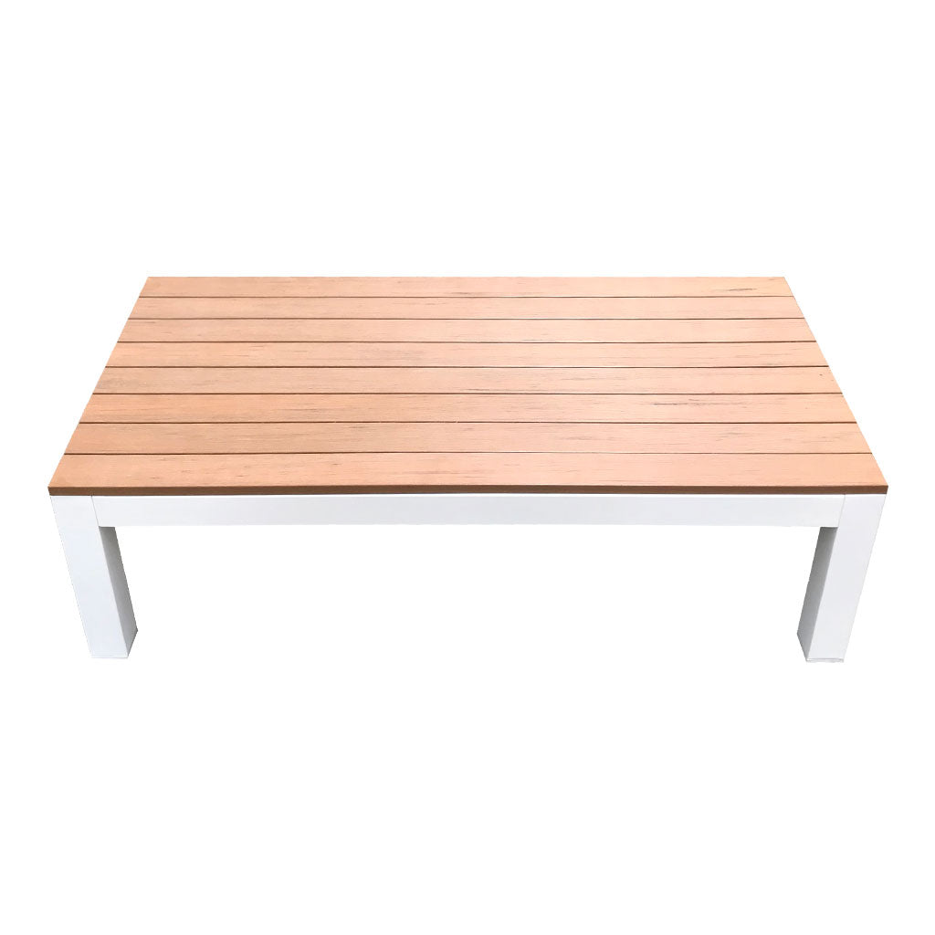 Outdoor Platform Stage - Teak-look & White 100x50x30cm