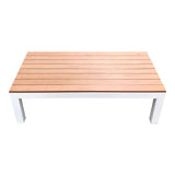 Outdoor Platform Stage - Teak-look & White 100x50x30cm