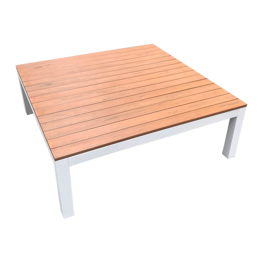 Outdoor Platform Stage - Teak-look & White 100x100x35cm