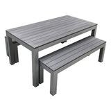 Outdoor Child Table & Bench Set - Charcoal - Educating Kids