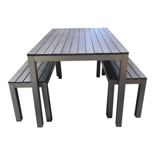 Outdoor Child Table & Bench Set - Charcoal - Educating Kids