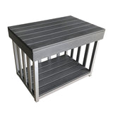 Toddler Outdoor Kitchen Bench - Charcoal (60x40x45cm)
