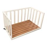 Outdoor Block Trolley - Teak-look & White (100x60x60cm) - Educating Kids