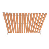Outdoor Fence - Teak-look & White (150x40x100cm)