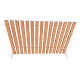 Outdoor Fence - Teak-look & White (150x40x100cm) - Educating Kids
