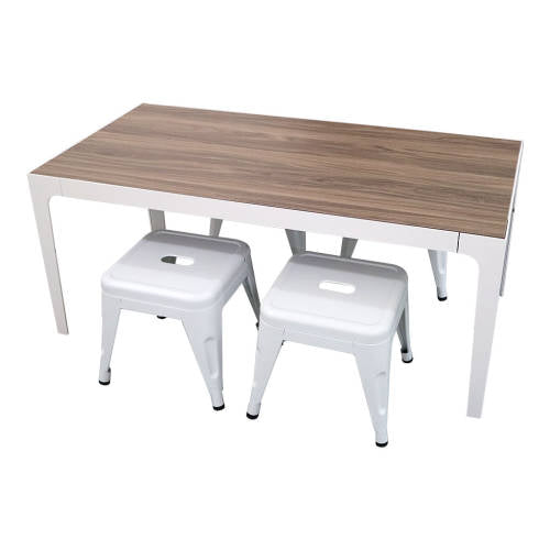 Set of 4 - Child Stool White - 30cm - Educating Kids
