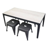 Set of 4 - Child Stool Charcoal - 30cm - Educating Kids