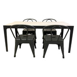 Set of 4 - Child Tolix Chair Charcoal - 30cmH - Educating Kids