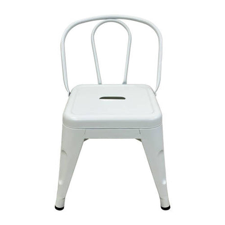 Set of 4 - Child Tolix Chair White - 30cmH - Educating Kids