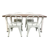 Set of 4 - Child Tolix Chair White - 30cmH - Educating Kids
