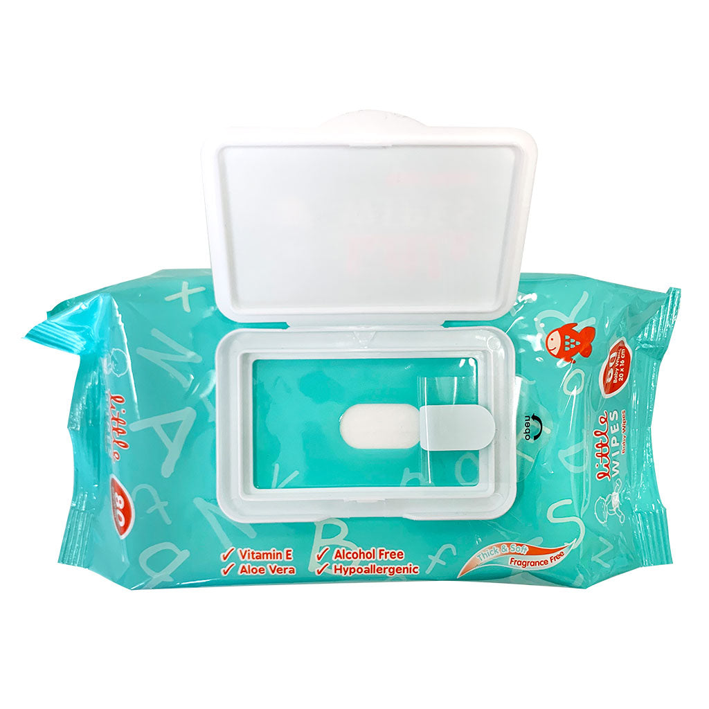 Carton of 12 - Little Wipes - Baby Wipes - Pack of 80