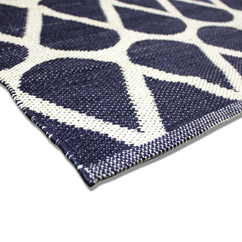 Handwoven PVC Rug - Navy - 170x240cm - Educating Kids