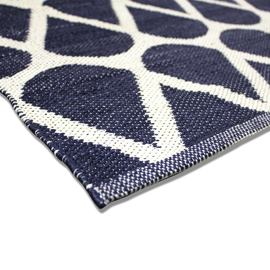 Handwoven PVC Rug - Navy - 170x240cm