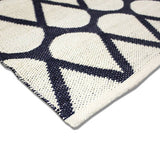 Handwoven PVC Rug - Navy - 170x240cm - Educating Kids