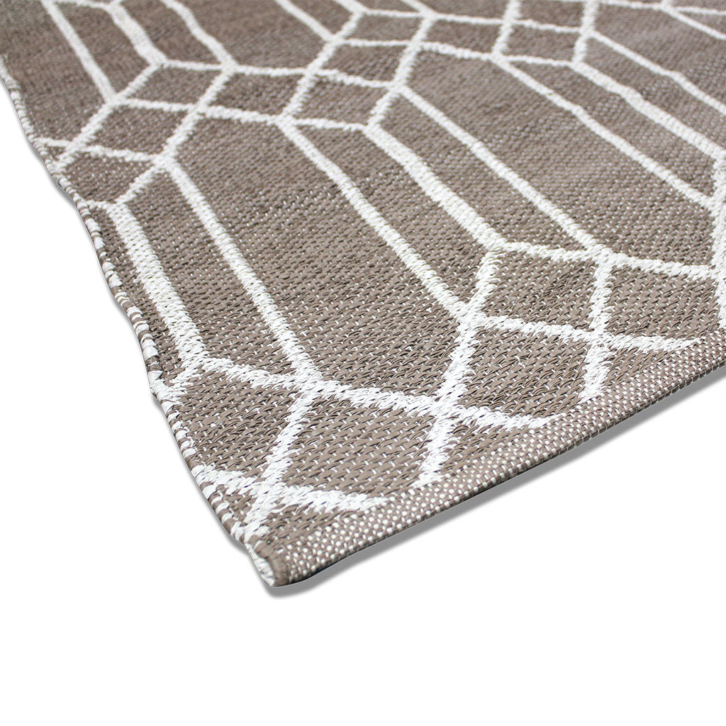 Handwoven PVC Rug - Beige - 170x240cm