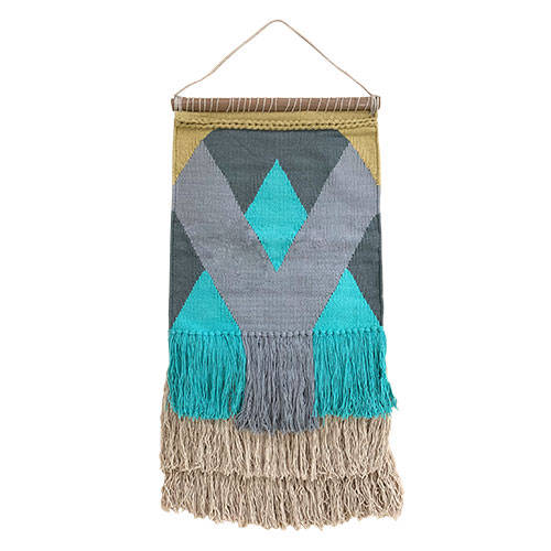 Handwoven Wall Hanging - Turquoise - Educating Kids