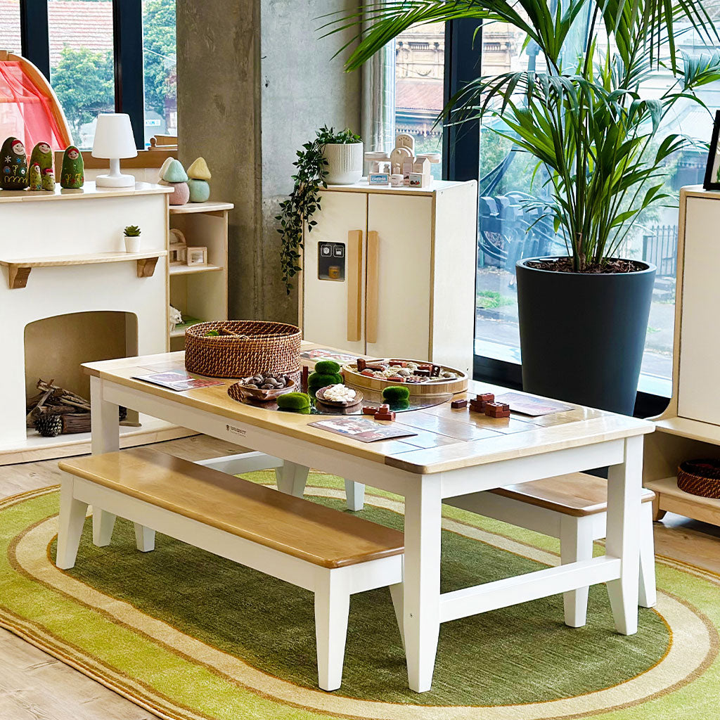 Sense of Place Farmhouse Table & Bench Set