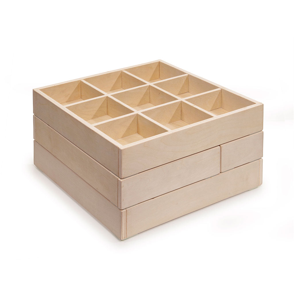 Loose Parts Stacking Wooden Trays - Set of 4
