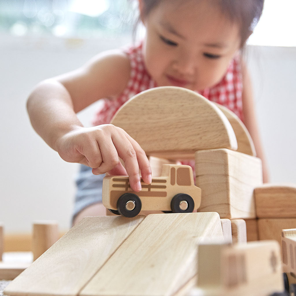 Mini Wooden Trucks - Set of 10