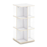Rotating 3 Tier Book Display - White