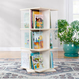 Rotating 3 Tier Book Display - White