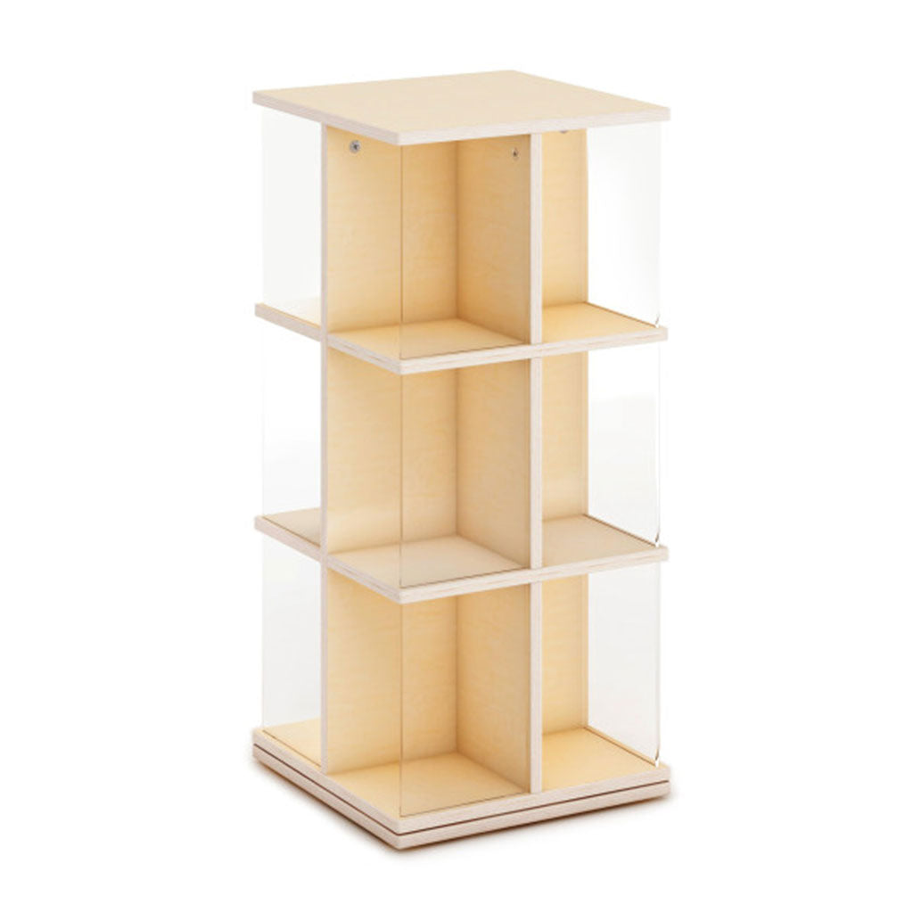 Rotating 3 Tier Book Display - Natural