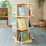 Rotating 3 Tier Book Display - Natural