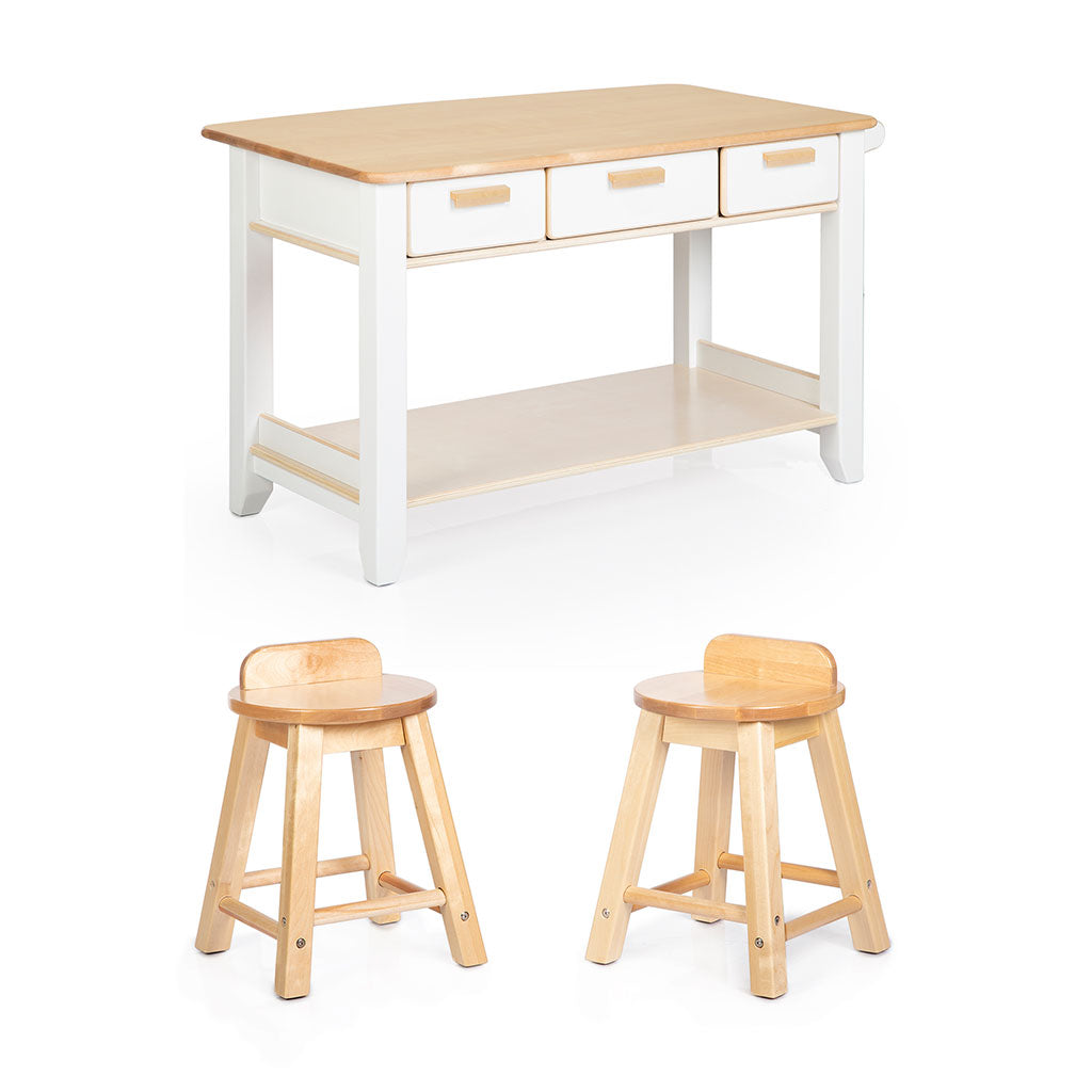 Sense of Place Kitchen Island and Stools Set