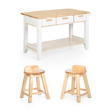 Sense of Place Kitchen Island and Stools Set