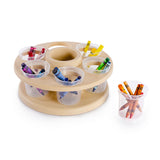 Cup Spinner - Tan with Six Clear Cups