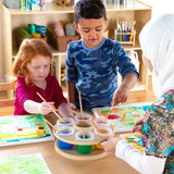 Cup Spinner - Tan with Six Clear Cups