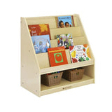 4-Shelf Book Display w/ Bin Storage 76cm