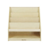 4-Shelf Book Display w/ Bin Storage 76cm