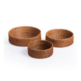 Sense of Place Woven Mirror Tray - Set of 3