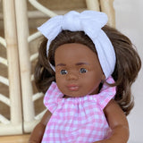 Pink Gingham Flutter Dress - 38cm