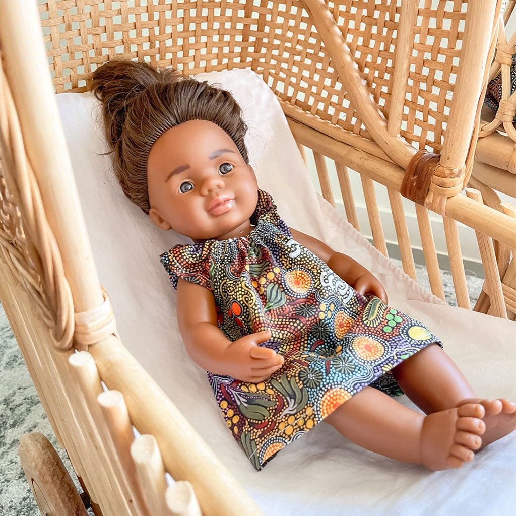 Buderigar Dreaming - 38cm Doll's Dress