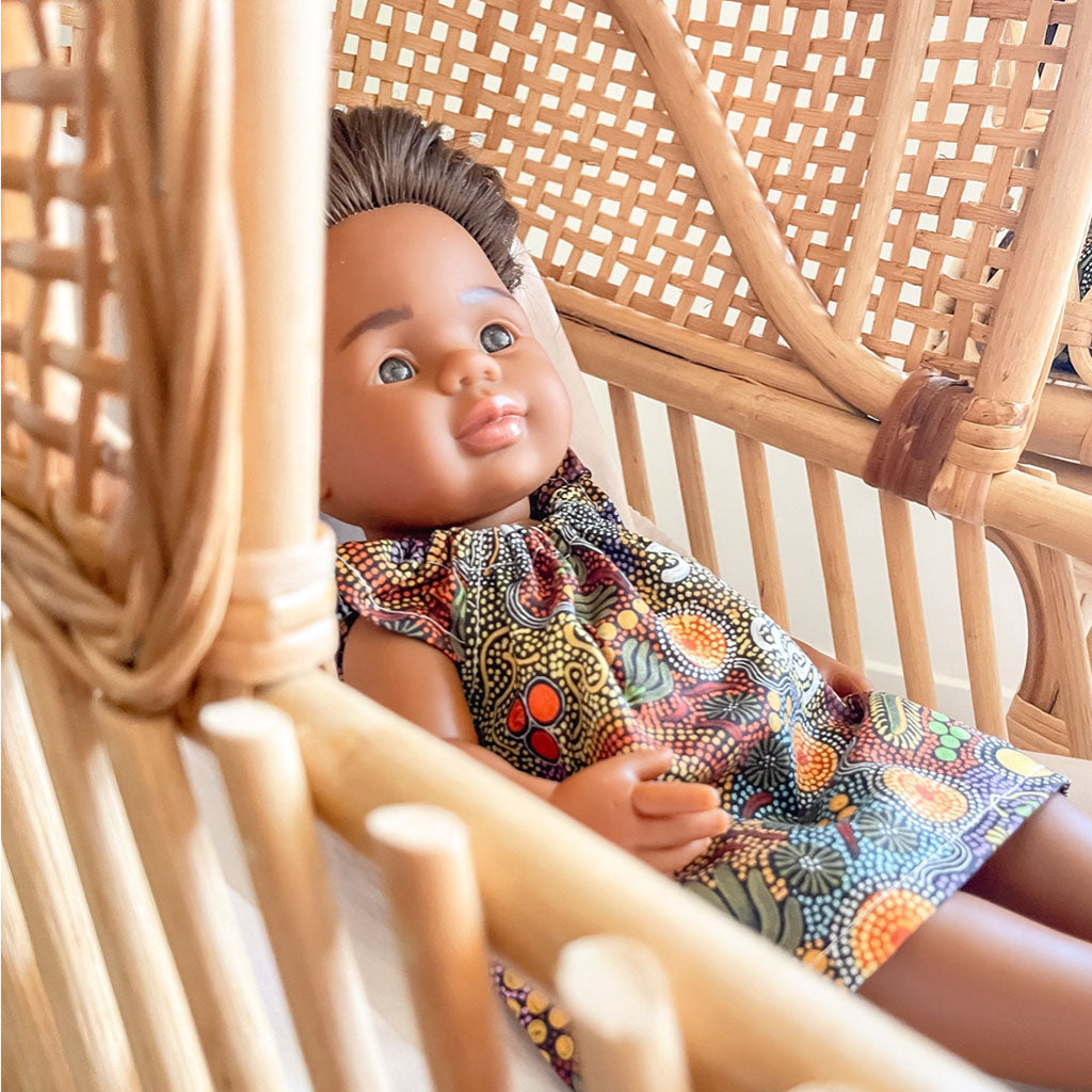 Buderigar Dreaming - 38cm Doll's Dress