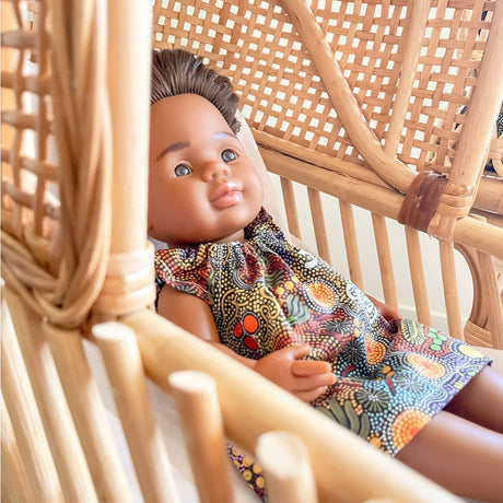 Buderigar Dreaming - 38cm Doll's Dress