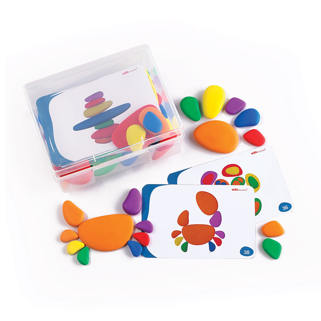 Rainbow Pebbles with Container - 36pc