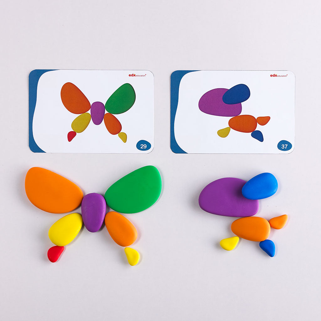 Rainbow Pebbles with Container - 36pc