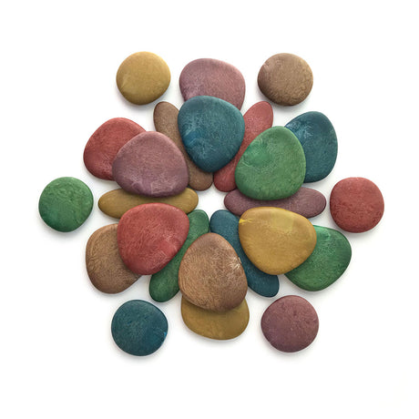 Junior Rainbow Pebbles Natural - 36pc