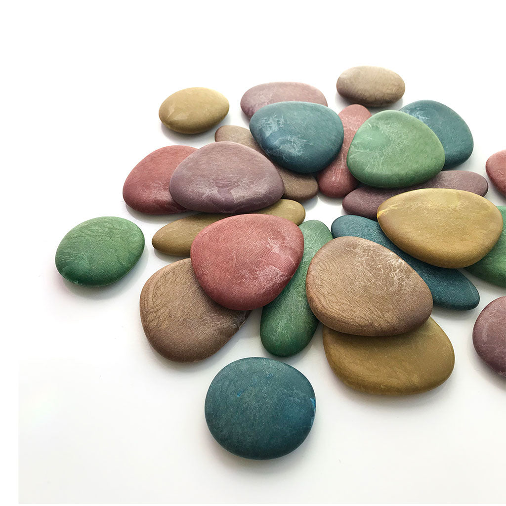Junior Rainbow Pebbles Natural - 36pc